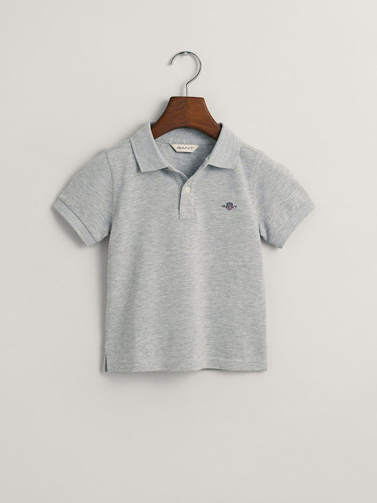 Gant Kids Polo Short Sleeve Lightgray Shield