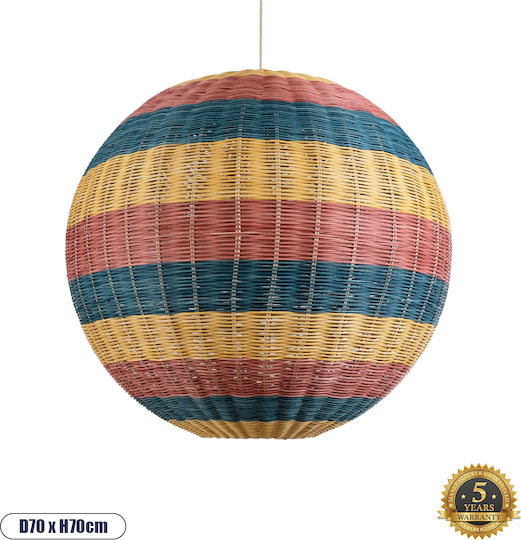 GloboStar Caballeros Blue Boho Grid Ceiling Light with E27 Socket 70x70x70cm