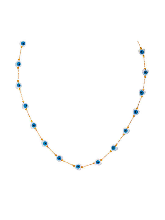 Excite-Fashion Halskette mit Design Herz aus Vergoldet Stahl mit Perlen