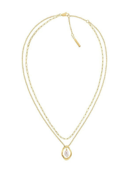Calvin Klein from Gold Plated Steel with Pearls