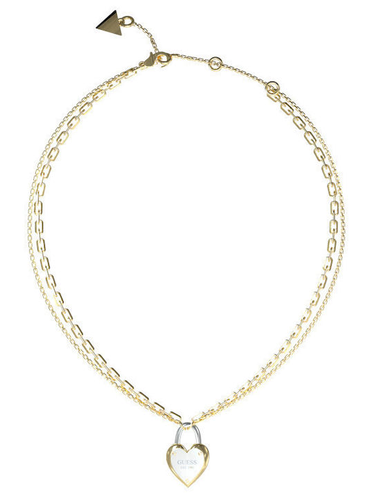 Guess Κολιέ από Επιχρυσωμένο Ατσάλι Guess Κολιέ από Επιχρυσωμένο Ατσάλι