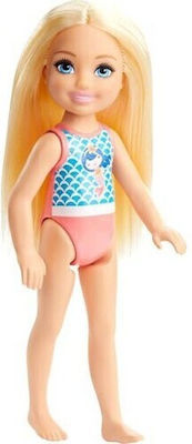 Barbie Beach Doll Κούκλα Blonde with Mermaid Swimsuit για 3+ Ετών