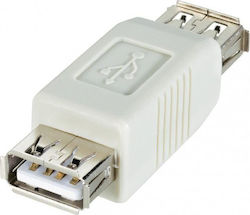 Manhattan Usb Usb Μετατροπέας USB-A female σε USB-A female Λευκό