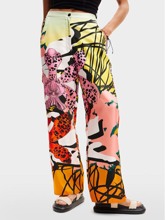 Lacroix Women's Fabric Trousers Regular Fit Multicolour