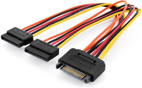 Digitus 15-Pin Sata - 2x 15-Pin Sata Kabel 0.3m Mehrfarbig (AK-430405-003-M)