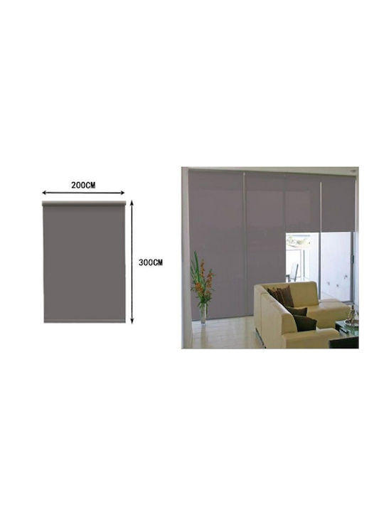 Roller Blinds Partial Blackout Gray W200xH300cm 106141