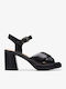 Ritzy75 Rae Leather Sandals Black