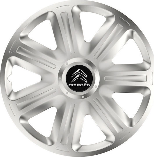 Versaco Car Hubcap Set with Citroen Emblem 16" 4pcs Silver