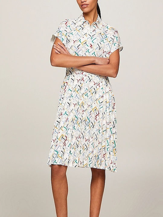 Tommy Hilfiger Mini Σεμιζιέ Φόρεμα Th Multi Monogram/ Calico