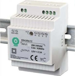 Eura DIN Rail Power Supply 2.5A