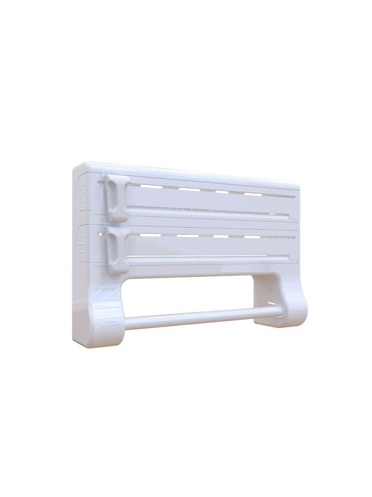 Wall Mounted Plastic Paper Towel Holder White 38x25.5x8.5cm M-E81-01