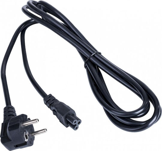 Akyga Schuko - IEC C5 Cable 3m Μαύρο AK-NB-10A