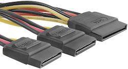Qoltec 15-Pin Sata - 2 x 15 pini Sata Cablu 0.5m (52314) Qoltec 15-Pin Sata - 2 x 15 pini Sata Cablu 0.5m (52314)