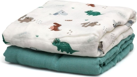 Kiokids Baby-Soßtuch 120x120cm 2 Stück
