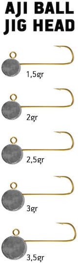 Reins Reins Aji Ball Abjh No Μολυβοκεφαλή Ψαρέματος Σετ 5τμχ No6 3.5gr