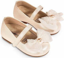 Babywalker Ecru Baptism Leather Pumps