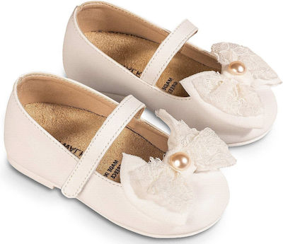 Babywalker White Baptism Leather Pumps