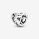 Pandora Metallic Pendant Motif for Jewelry in Shape Heart from Silver