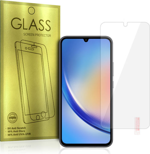 5g Vollflächig gehärtetes Glas Gold (Galaxy A34)