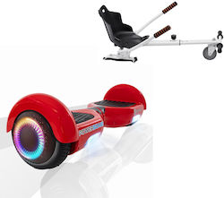 Smart Balance Wheel Regular Red PowerBoard PRO White Ergonomic Seat Hoverboard με 15km/h Max Ταχύτητα και 10km Αυτονομία σε Κόκκινο Χρώμα με Κάθισμα