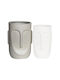 Woodwell Planter Ceramic Beige 33x33x56cm.