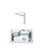 Inter Ceramic Drop-In Мивка Inox със смесител Ш56.5xД45см Сребрист