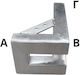 JGS S.A. Μεταλλικό Πόδι Επίπλου 16x8.7x7cm Νίκελ KA336-1