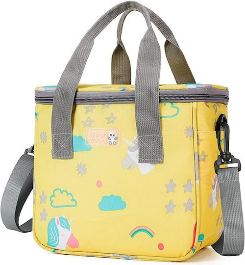 Kinder 000075753 Schulische Isothermische Hand-Lunch-Tasche 6.5Es Gelb Einhörner 21 x 14 x 23cm