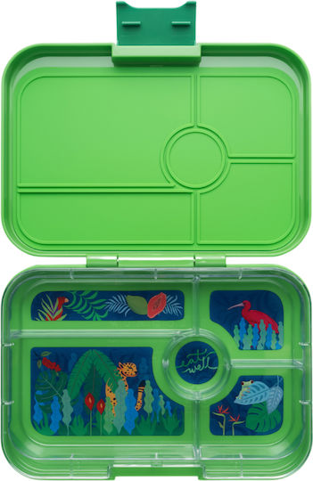 Yumbox Plastic Kids' Food Container Dinosaurs 0.36lt Green x x 4.5cm
