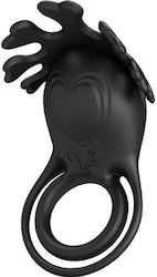 Pretty Love Vibrant Penis Ring Vibrating Ring Cock Silicone Black BI-210311-1