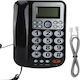 ForHome Telefon Cu Fir De Birou Pentru Persoane Vârstnice Negru GB-606003