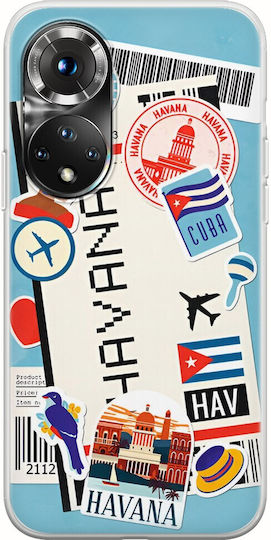 Ticket To Havana Huawei Umschlag Rückseite Silikon Mehrfarbig (Ehre 50)