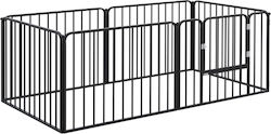 Pawhut Dog Park with 6 Panels 164x83x60cm Black