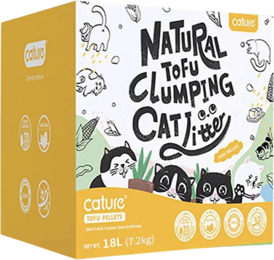 Cature Natural Tofu Clumping Cat Litter Пелети за котки Тофу 18лт