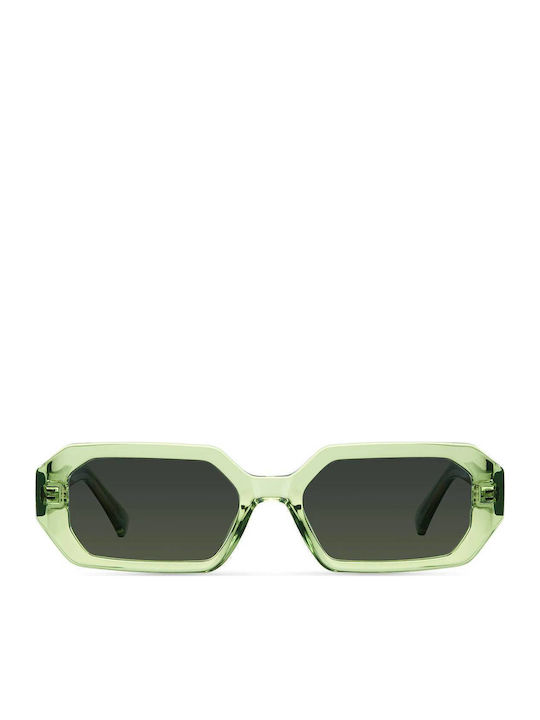 Meller Esi Women's Sunglasses With Green Horn-Rimmed Frame And Green Lens ES-LIMEOLI