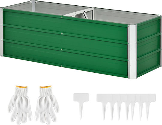 Outsunny Blumenkasten Metallisch Green 125x47x40cm.