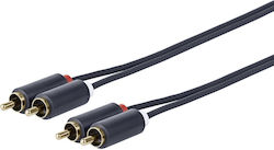 Vivolink PRORCARCA1 2x RCA De Sex Masculin - 2x RCA De Sex Masculin 1m