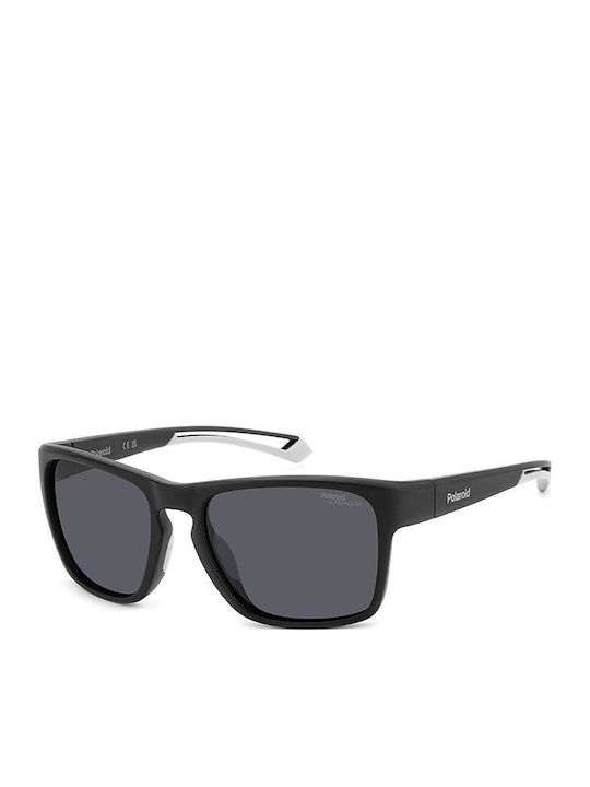 Polaroid Men's Sunglasses with Black Plastic Frame and Gray Lens PLD7052/S 003/E3