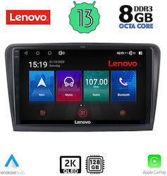 Lenovo Sistem Audio Auto pentru Skoda Rapid 2012> (Bluetooth/USB/AUX/WiFi/GPS/Apple-Carplay/Android-Auto) cu Ecran Tactil 9"