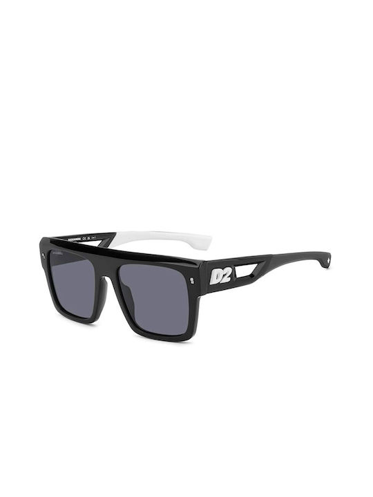 Dsquared2 Мъжки Слънчеви очила с Черно Пластмасов Рамка и Черно Леща