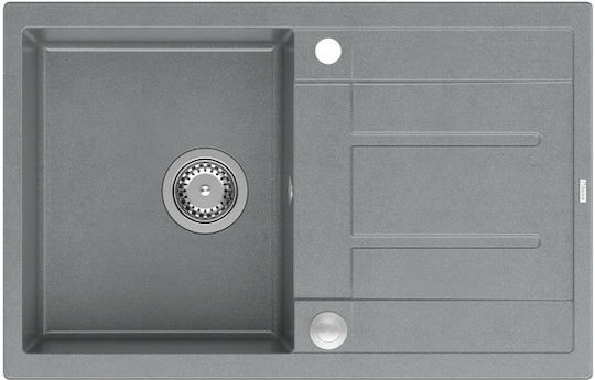 GraniteQ Morgan 111 Ένθετος Νεροχύτης Inox Μ78xΠ50cm Γκρι