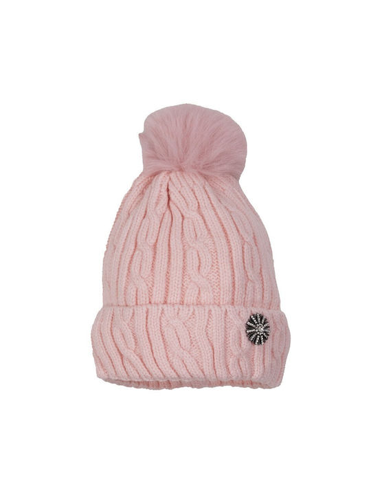 Papillon Kids Kids Beanie Knitted Pink for Newborn