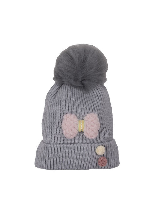 Papillon Kids Kids Beanie Knitted Gray for Newborn