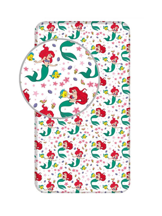 Bettlaken Einzeln Mit Gummizug Baumwolle Princess Ariel 90x200cm