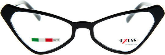 Exess Plastic Eyeglass Frame Black EX595 1250