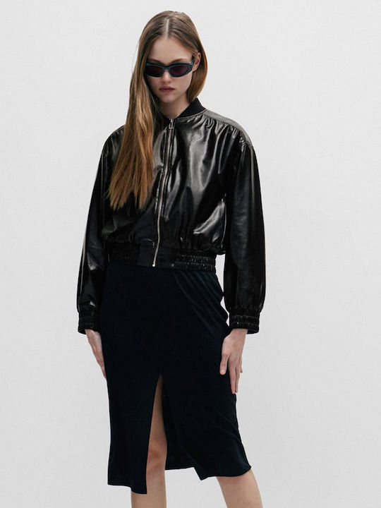 Asiri1 Κοντό Γυναικείο Bomber Jacket Μαύρο