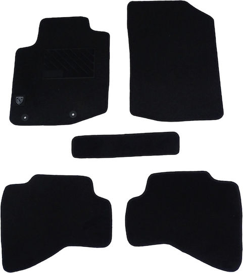 Autopataki Set of Front and Rear Mats 5pcs for Peugeot 108 2014-2021 Black