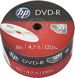 HP Beschreibbare DVD-R 16x 4.7GB Kuchenbox 50Stück