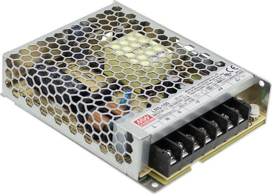 Mean Well Lrs Τροφοδοτικό LED IP20 Ισχύος 100W με Τάση Εξόδου 24V