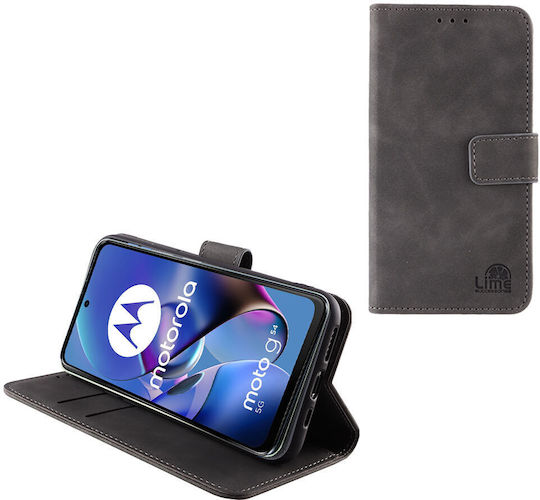 Motorola Book Δερματίνης Γκρι (Motorola Moto G54 5G)
